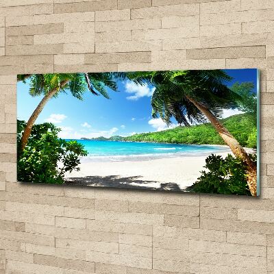 Quadro vetro acrilico Spiaggia delle Seychelles