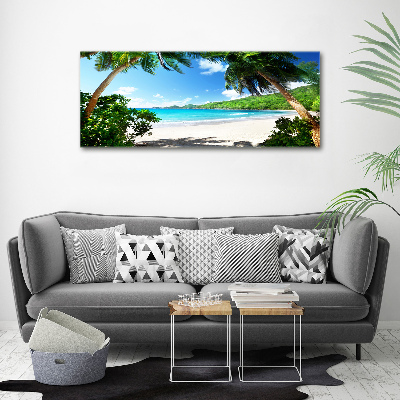 Quadro vetro acrilico Spiaggia delle Seychelles
