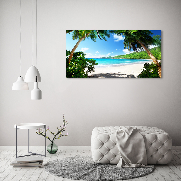 Quadro vetro acrilico Spiaggia delle Seychelles