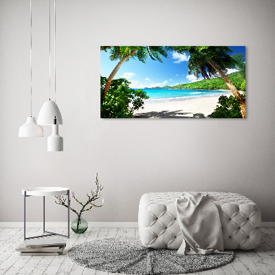 Quadro vetro acrilico Spiaggia delle Seychelles