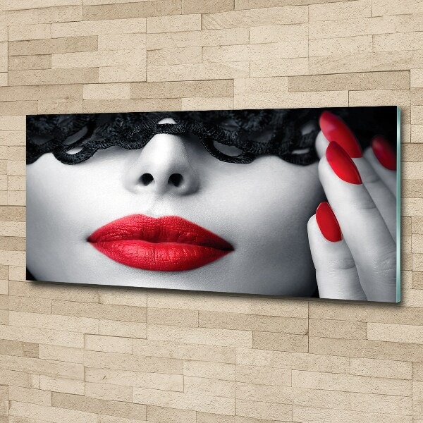 Quadro vetro acrilico Maschera di pizzo