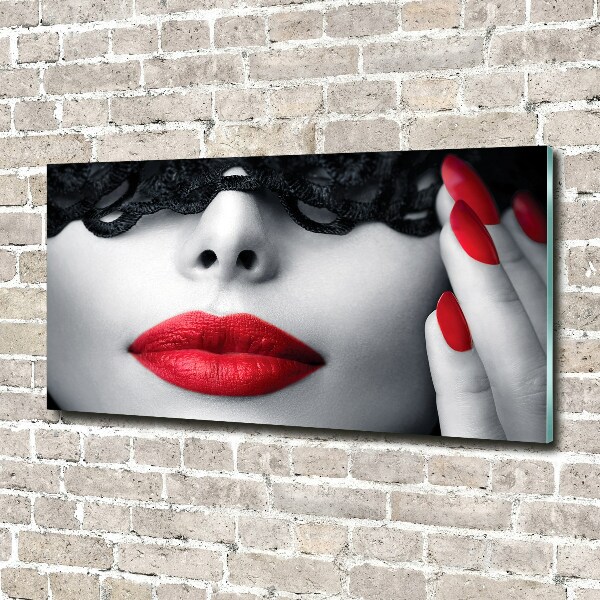 Quadro vetro acrilico Maschera di pizzo