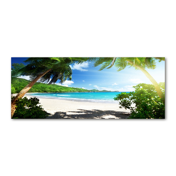 Quadro in vetro acrilico Spiaggia delle Seychelles