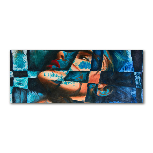 Quadro in vetro acrilico Donna astratta