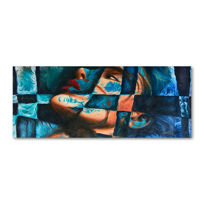 Quadro in vetro acrilico Donna astratta