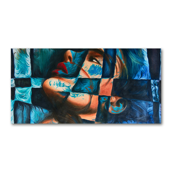 Quadro in vetro acrilico Donna astratta