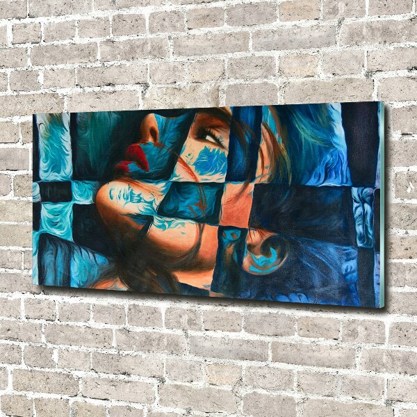 Quadro in vetro acrilico Donna astratta