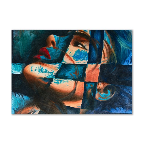 Quadro in vetro acrilico Donna astratta
