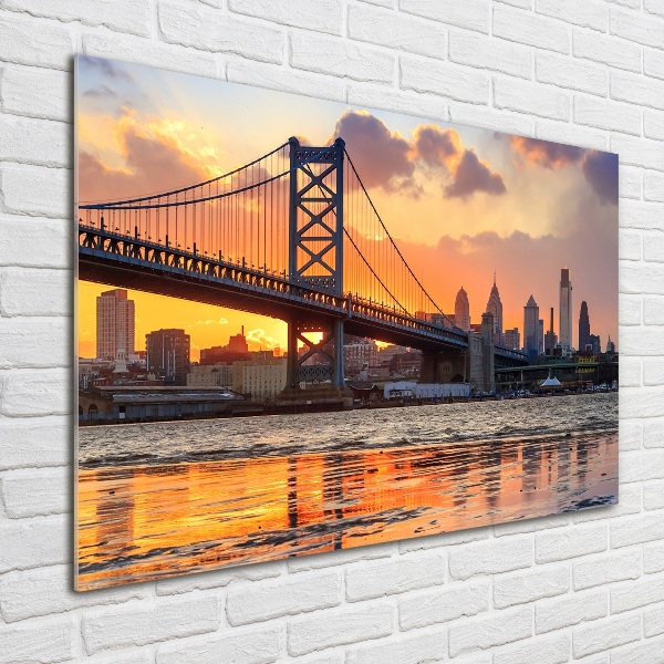 Quadro su vetro acrilico Ponte di Filadelfia