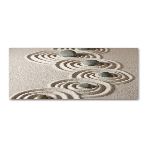 Quadro vetro acrilico Sabbia di pietre zen