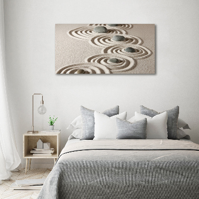 Quadro vetro acrilico Sabbia di pietre zen