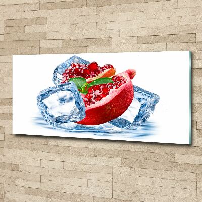 Quadro in vetro acrilico Melograno con ghiaccio