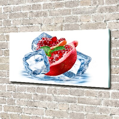 Quadro in vetro acrilico Melograno con ghiaccio