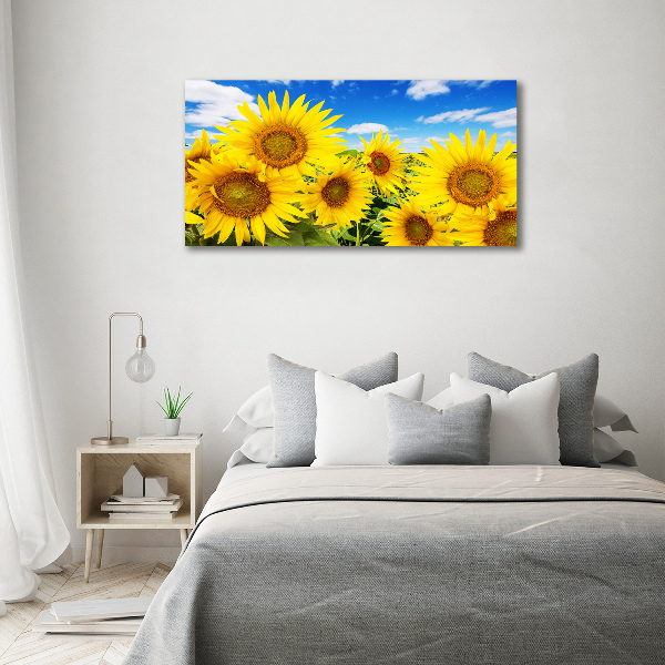 Quadro su vetro acrilico Girasoli