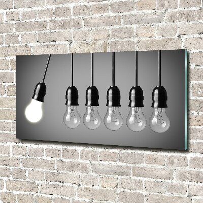 Quadro su vetro acrilico Sei lampadine