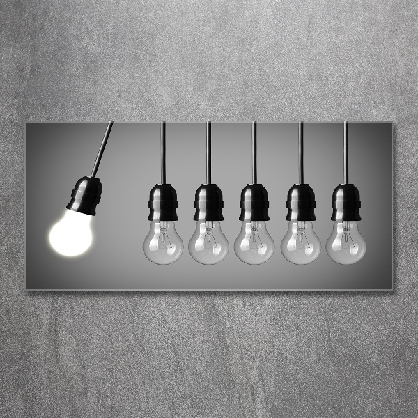 Quadro su vetro acrilico Sei lampadine