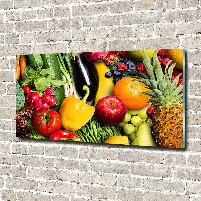 Quadro su vetro acrilico Verdura e frutta
