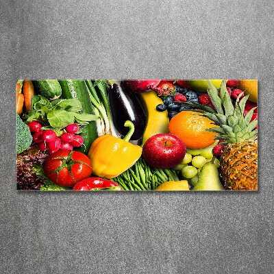 Quadro su vetro acrilico Verdura e frutta