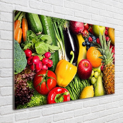 Quadro su vetro acrilico Verdura e frutta