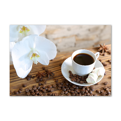 Quadro in vetro acrilico Una tazza di caffè