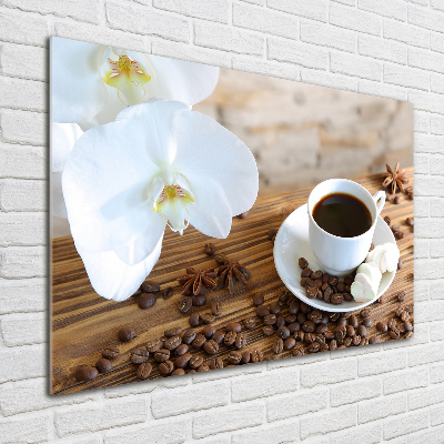 Quadro in vetro acrilico Una tazza di caffè