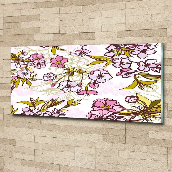 Quadro vetro acrilico Fiori di ciliegio
