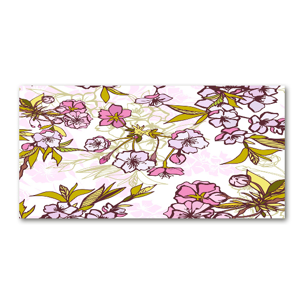 Quadro vetro acrilico Fiori di ciliegio
