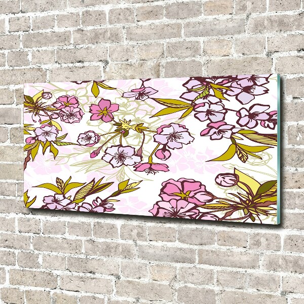 Quadro vetro acrilico Fiori di ciliegio