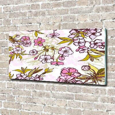Quadro vetro acrilico Fiori di ciliegio