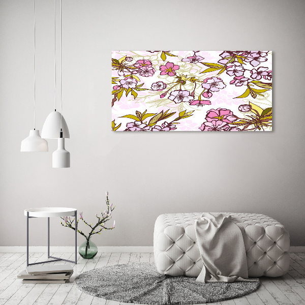 Quadro vetro acrilico Fiori di ciliegio
