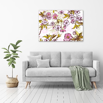 Quadro vetro acrilico Fiori di ciliegio
