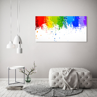 Quadro vetro acrilico Macchie arcobaleno
