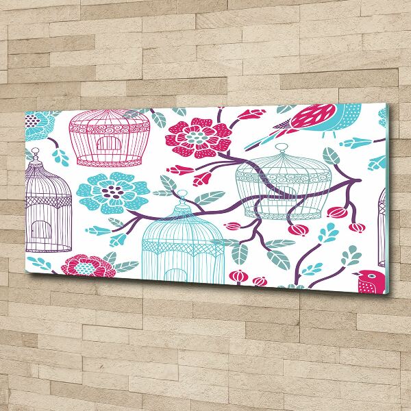 Quadro in vetro acrilico Gabbie per uccelli