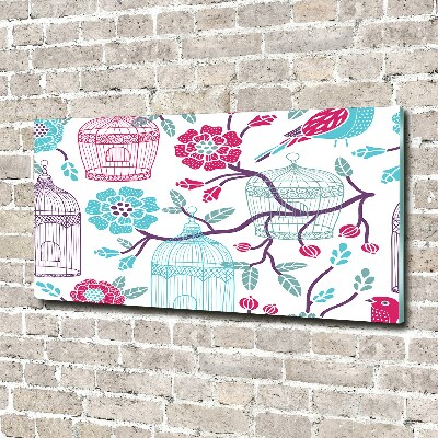Quadro in vetro acrilico Gabbie per uccelli