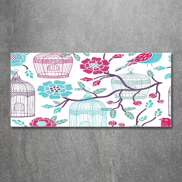 Quadro in vetro acrilico Gabbie per uccelli