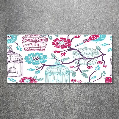 Quadro in vetro acrilico Gabbie per uccelli