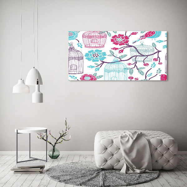 Quadro in vetro acrilico Gabbie per uccelli