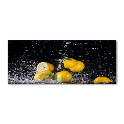 Quadro in vetro acrilico Limoni e acqua