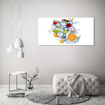 Quadro vetro acrilico Frutta e ghiaccio