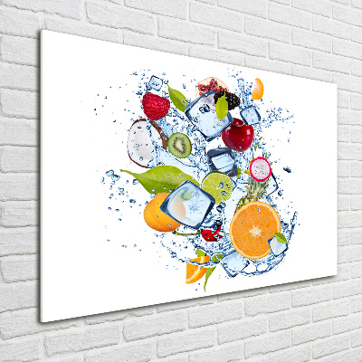 Quadro vetro acrilico Frutta e ghiaccio