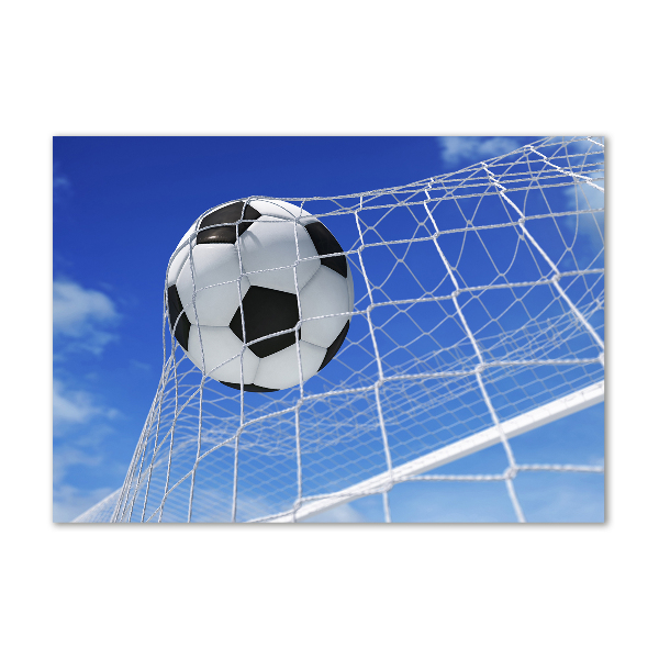 Quadro vetro acrilico La palla è in porta