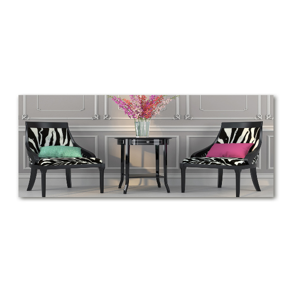 Quadro vetro acrilico Due sedie