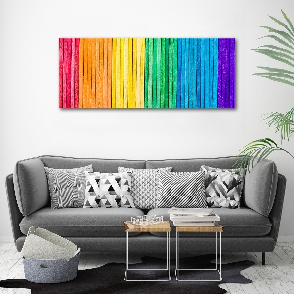 Quadro su vetro acrilico Strisce colorate