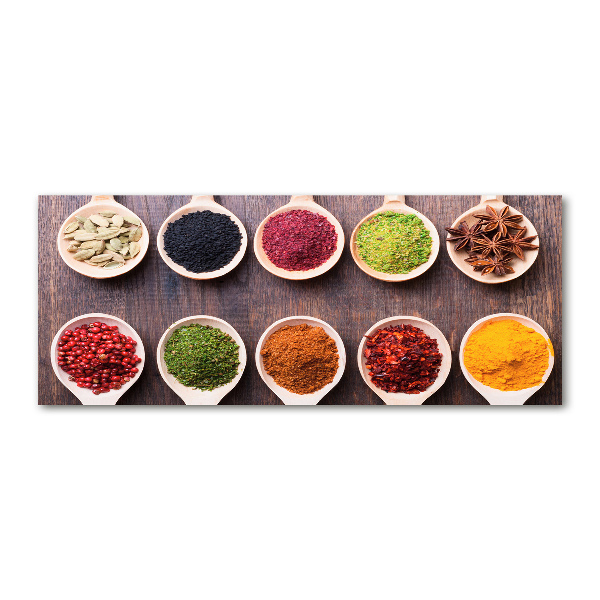 Quadro in vetro acrilico Spezie colorate