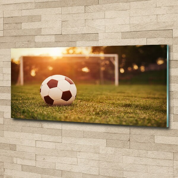 Quadro su vetro acrilico La palla sul campo