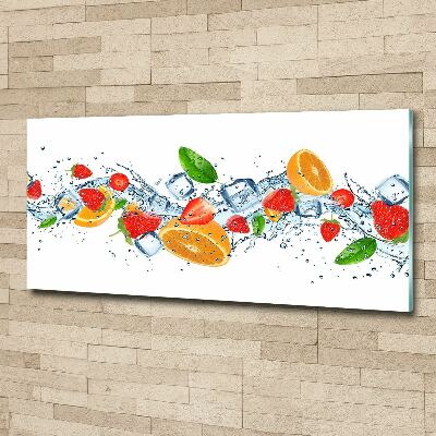 Quadro in vetro acrilico Frutta con ghiaccio