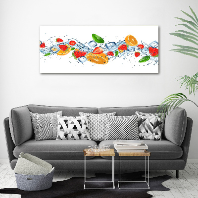 Quadro in vetro acrilico Frutta con ghiaccio