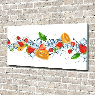 Quadro in vetro acrilico Frutta con ghiaccio