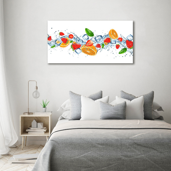 Quadro in vetro acrilico Frutta con ghiaccio