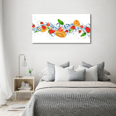 Quadro in vetro acrilico Frutta con ghiaccio
